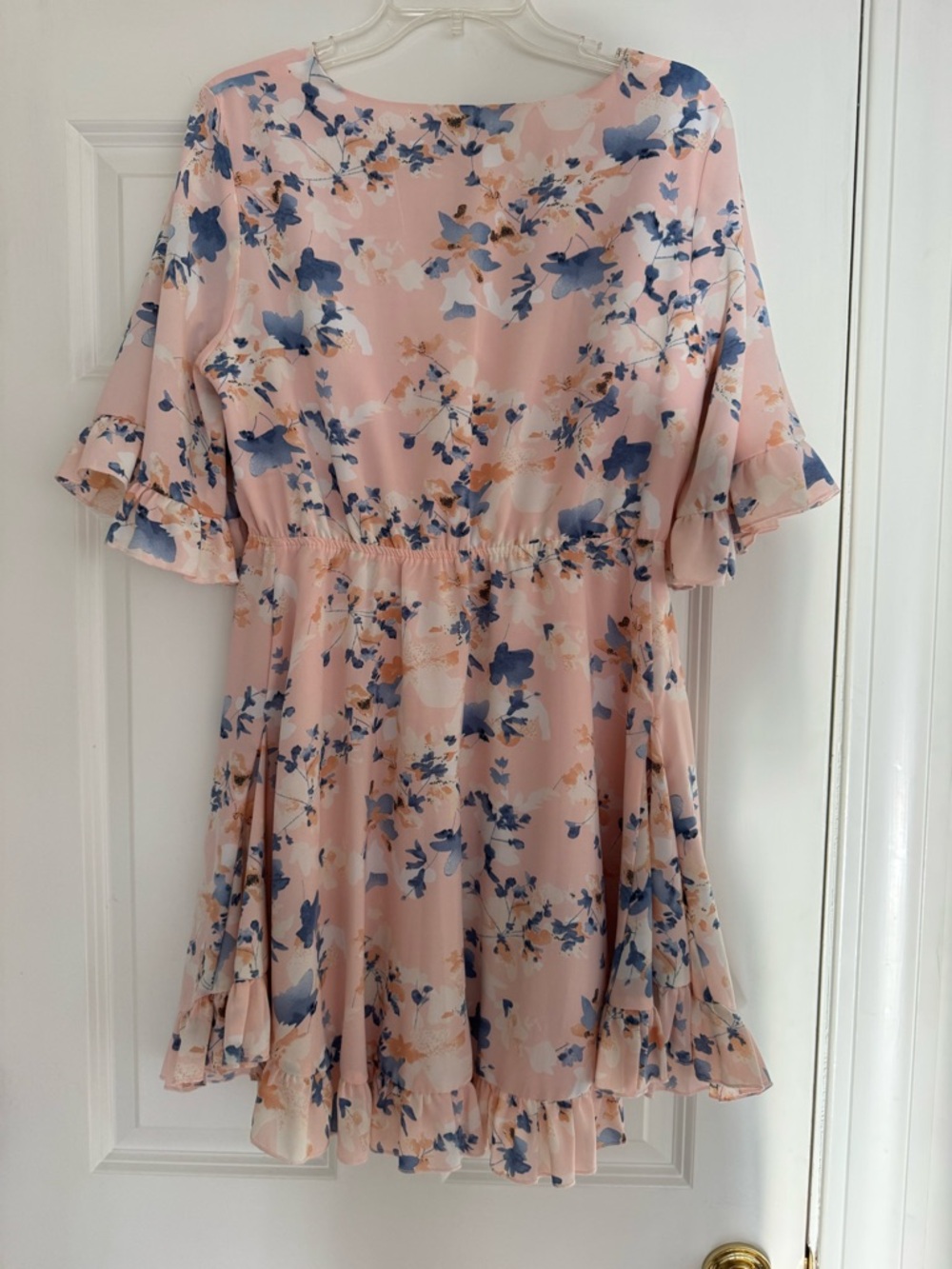 Blush Floral Ruffle Dress - Picture 2 of 5